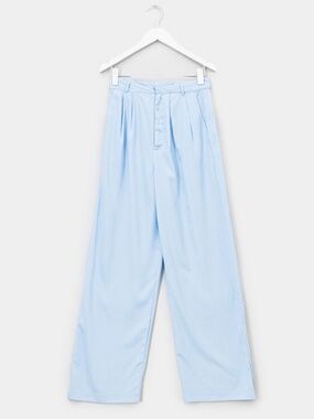 Dom Wide Leg Trouser in Blue